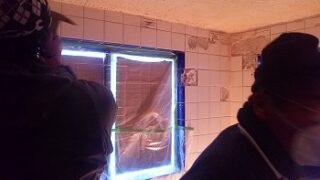 浴室タイルの貼替