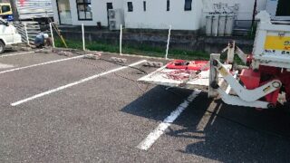 ハンバーグ店のフェンス工事