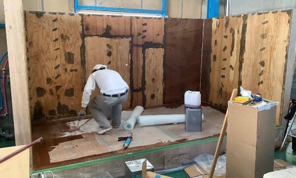 高圧洗浄ブース　防水工事
