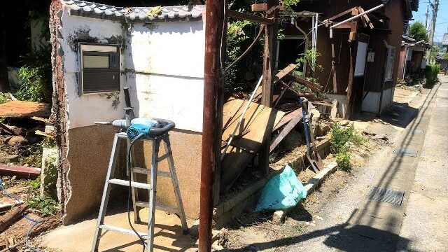 外構工事　駐車場化　続き